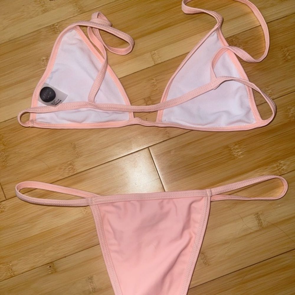 Light Pink Basic Swim Bikini Set - Picture 3 of 5